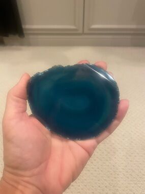 Raw Edge Blue Agate Belt Buckle